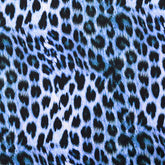 French Terry angeraut Digital Animal Look - blau